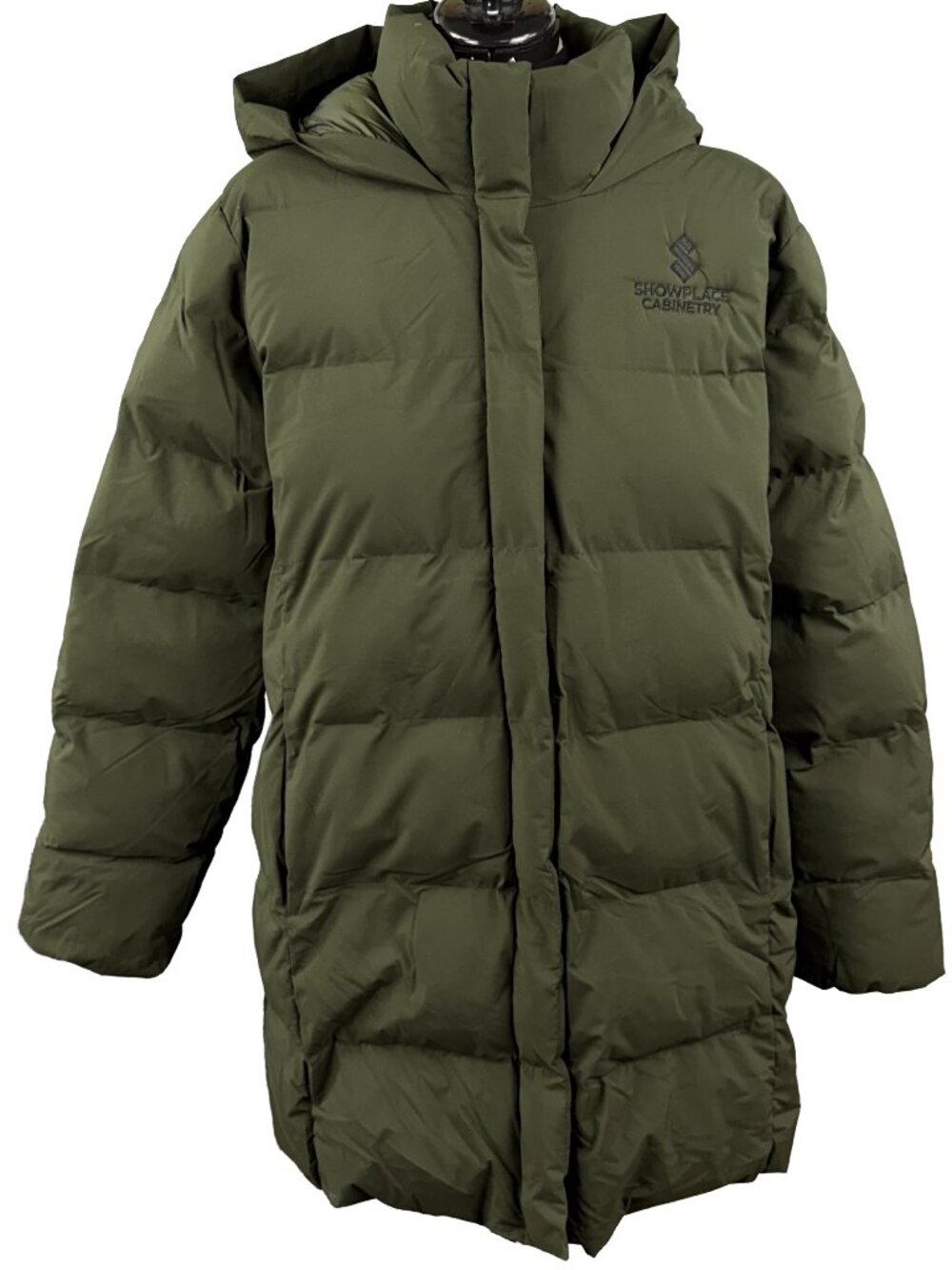 MERCER+METTLE Puffer Coat Hooded Long Olive Green 2XL
